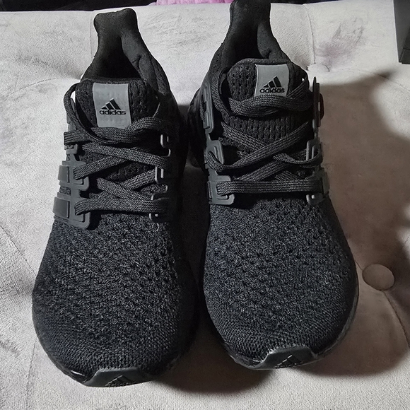 adidas Shoes - Adidas Black Knit Lace-Up Athletic Sneakers End Plastic Waste